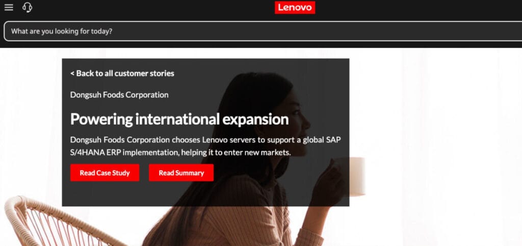 lenovo 홈페이지